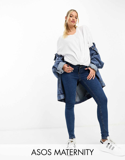 Maternity Skinny Jeans With Over Bump