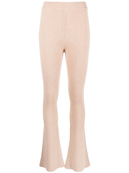 High-Waist Knitted Trousers
