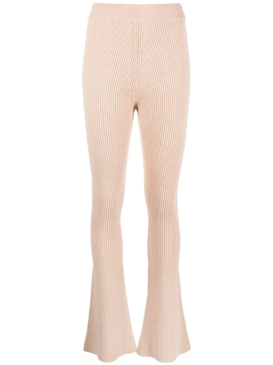 High-Waist Knitted Trousers