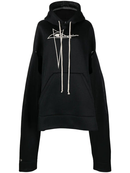 Logo-Embroidered Pocketed Hoodie