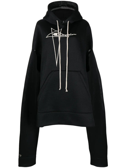 Logo-Embroidered Pocketed Hoodie