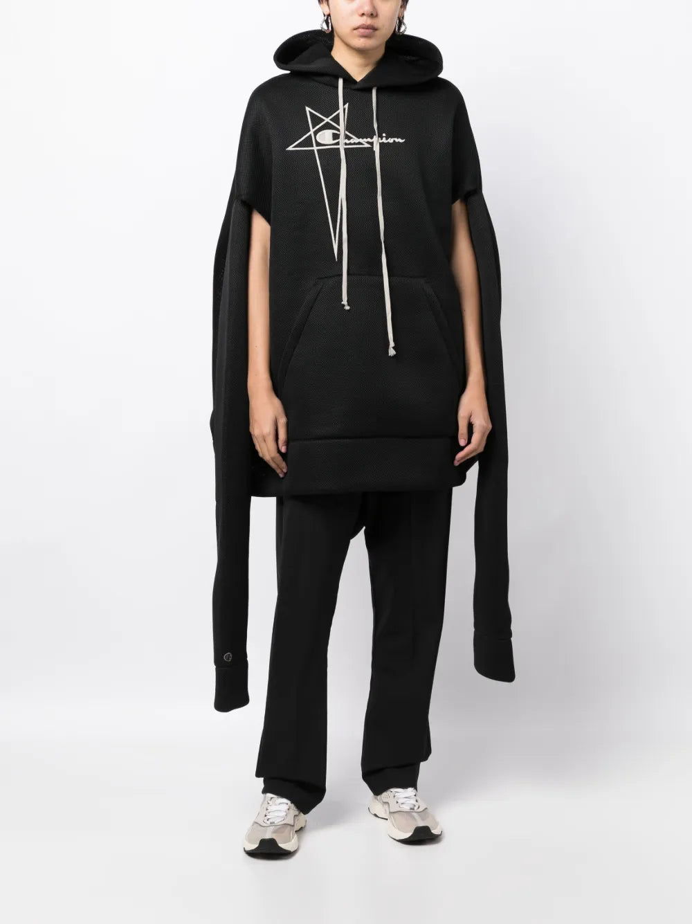 Logo-Embroidered Pocketed Hoodie