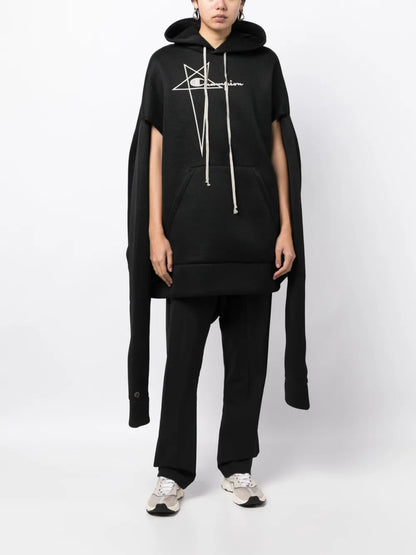 Logo-Embroidered Pocketed Hoodie