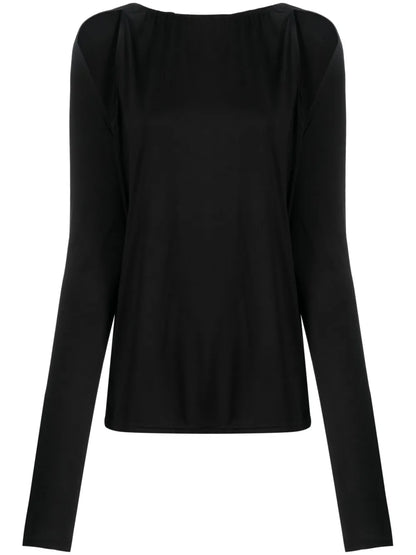 Cut-Out Long-Sleeve Top