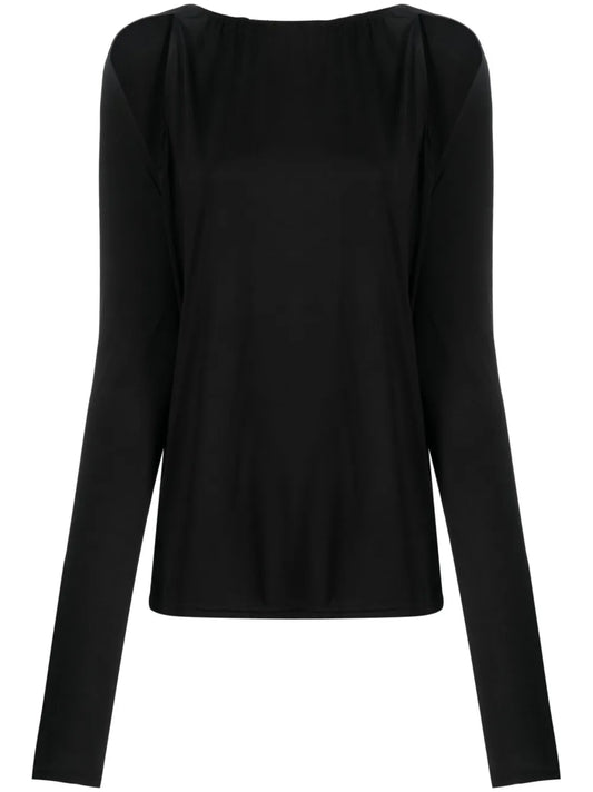 Cut-Out Long-Sleeve Top