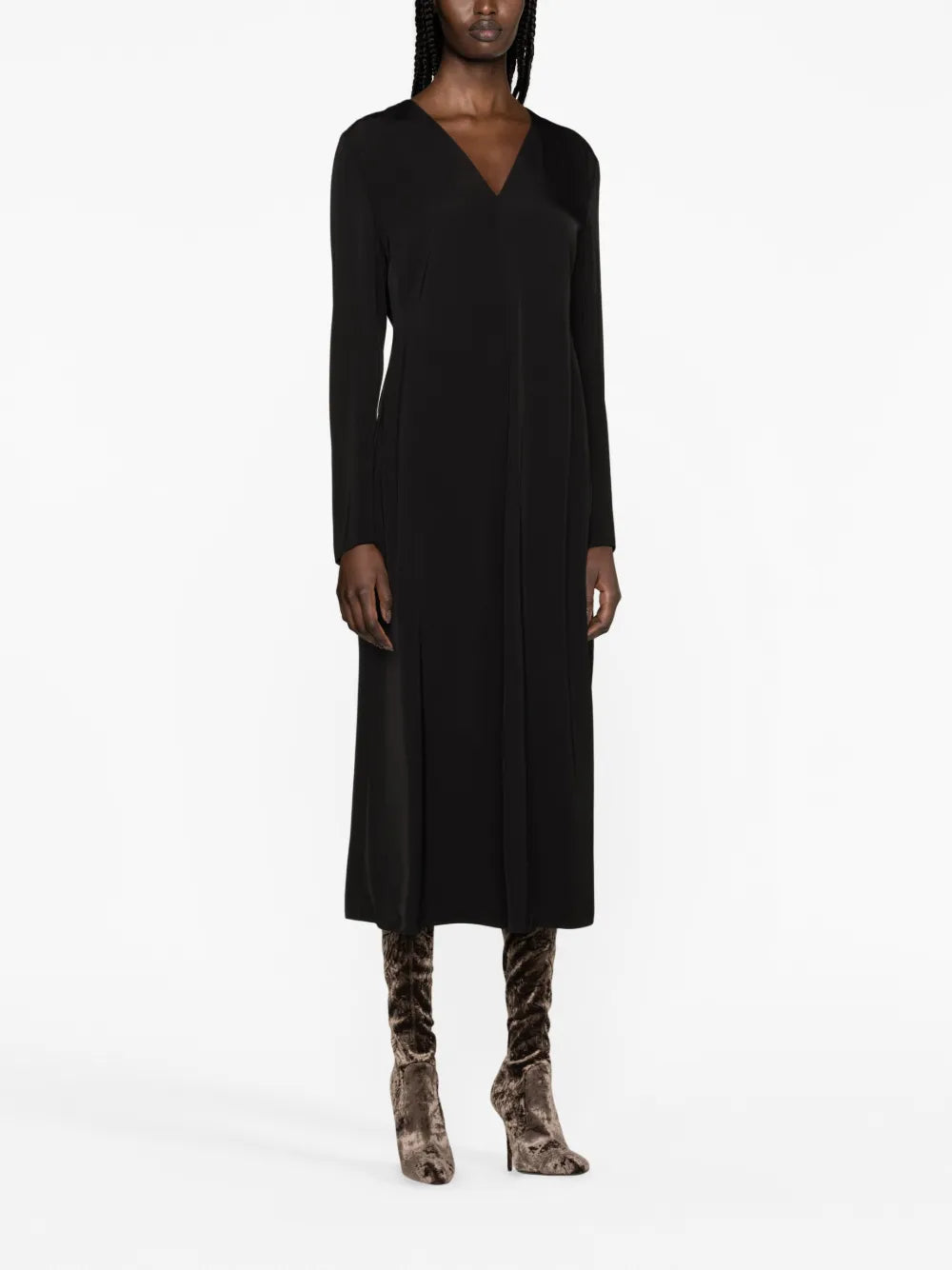 Long-Sleeve Midi Dress