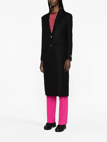 Single-Breasted Wool-Blend Coat