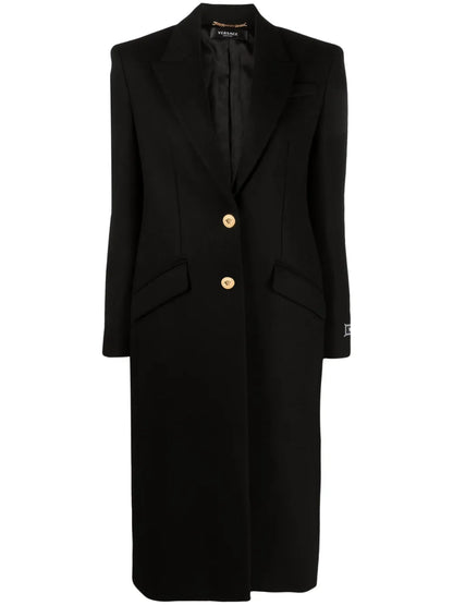 Single-Breasted Wool-Blend Coat