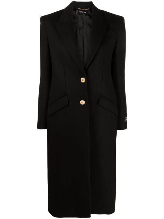 Single-Breasted Wool-Blend Coat