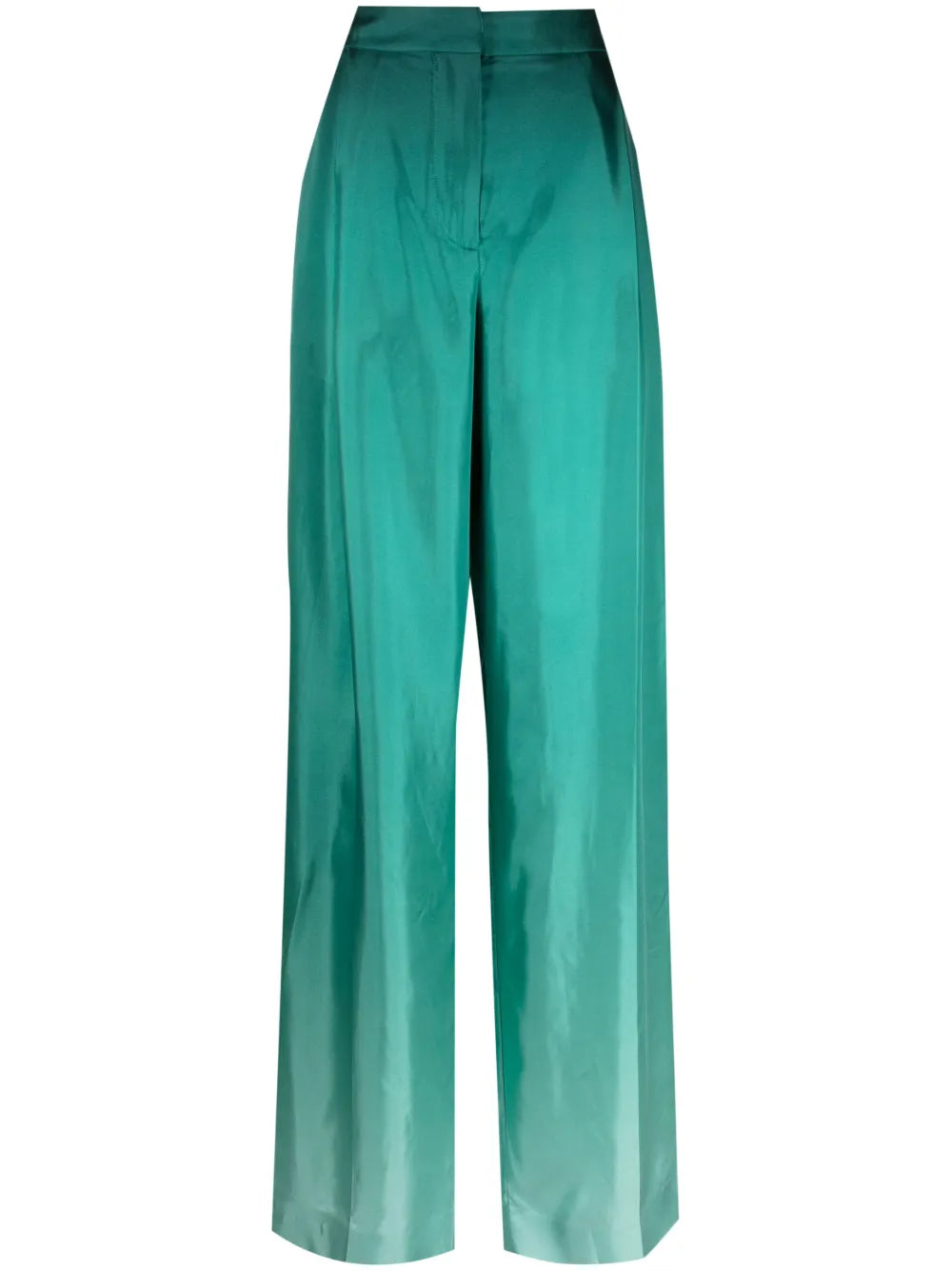 Ombré-Effect Silk Palazzo Trousers