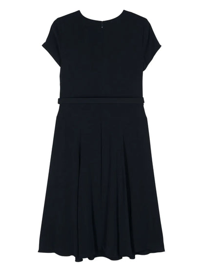 Logo-Plaque Georgette Dress