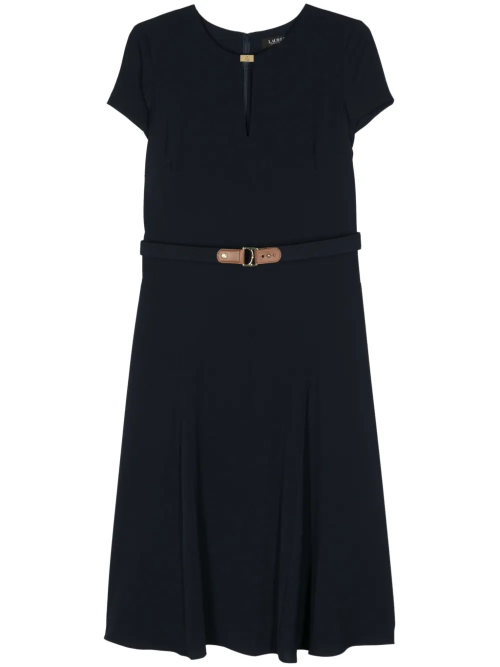 Logo-Plaque Georgette Dress