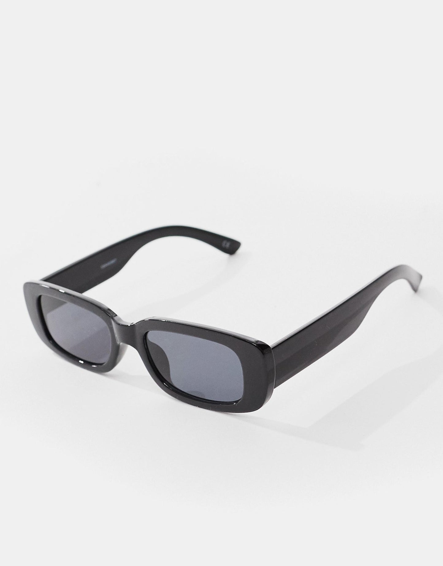 Chunky Rectangle Sunglasses With Black Lens