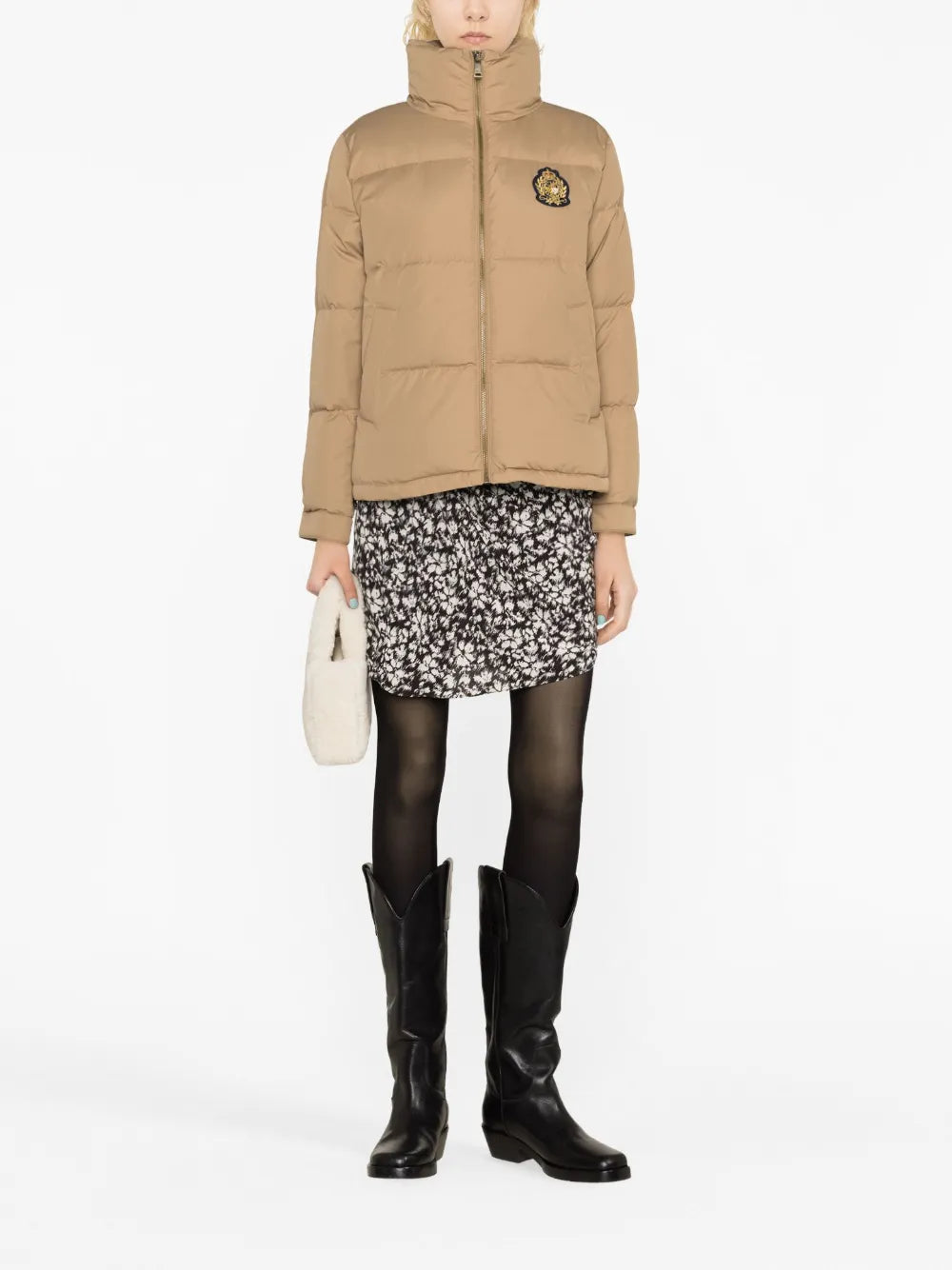Logo-Patch Down Puffer Jacket