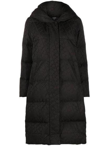 Logo-Jacquard Quilted Coat
