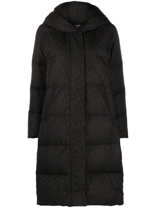 Logo-Jacquard Quilted Coat