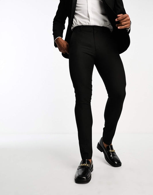 Skinny Tuxedo Suit Trousers