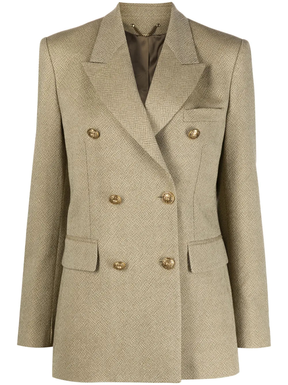 Jacquard Double-Breasted Blazer