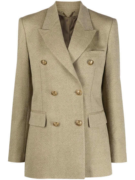 Jacquard Double-Breasted Blazer