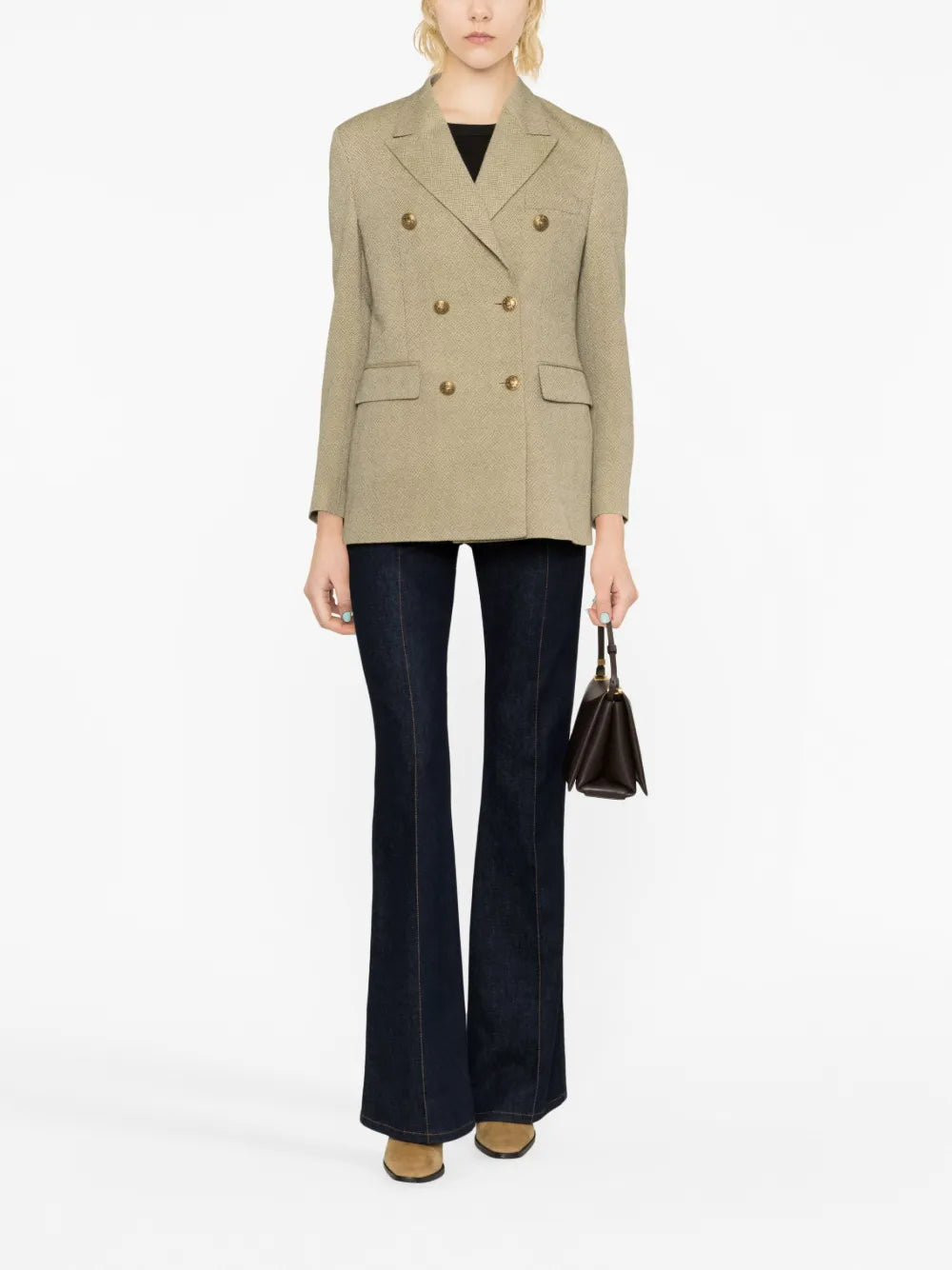 Jacquard Double-Breasted Blazer