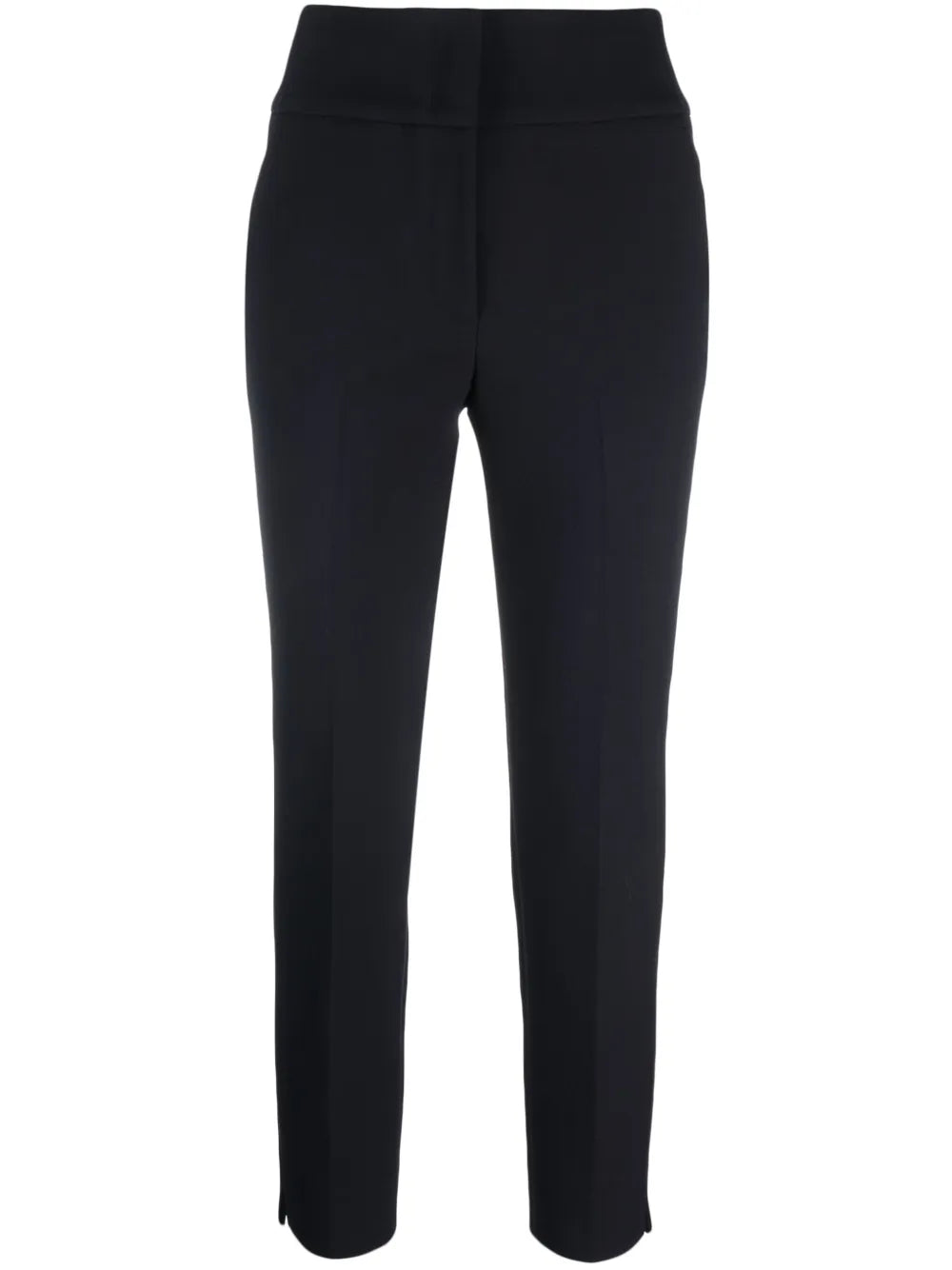 High-Rise Slim-Fit Trousers