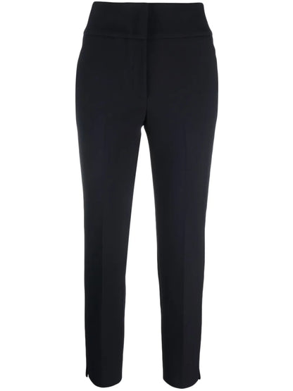 High-Rise Slim-Fit Trousers