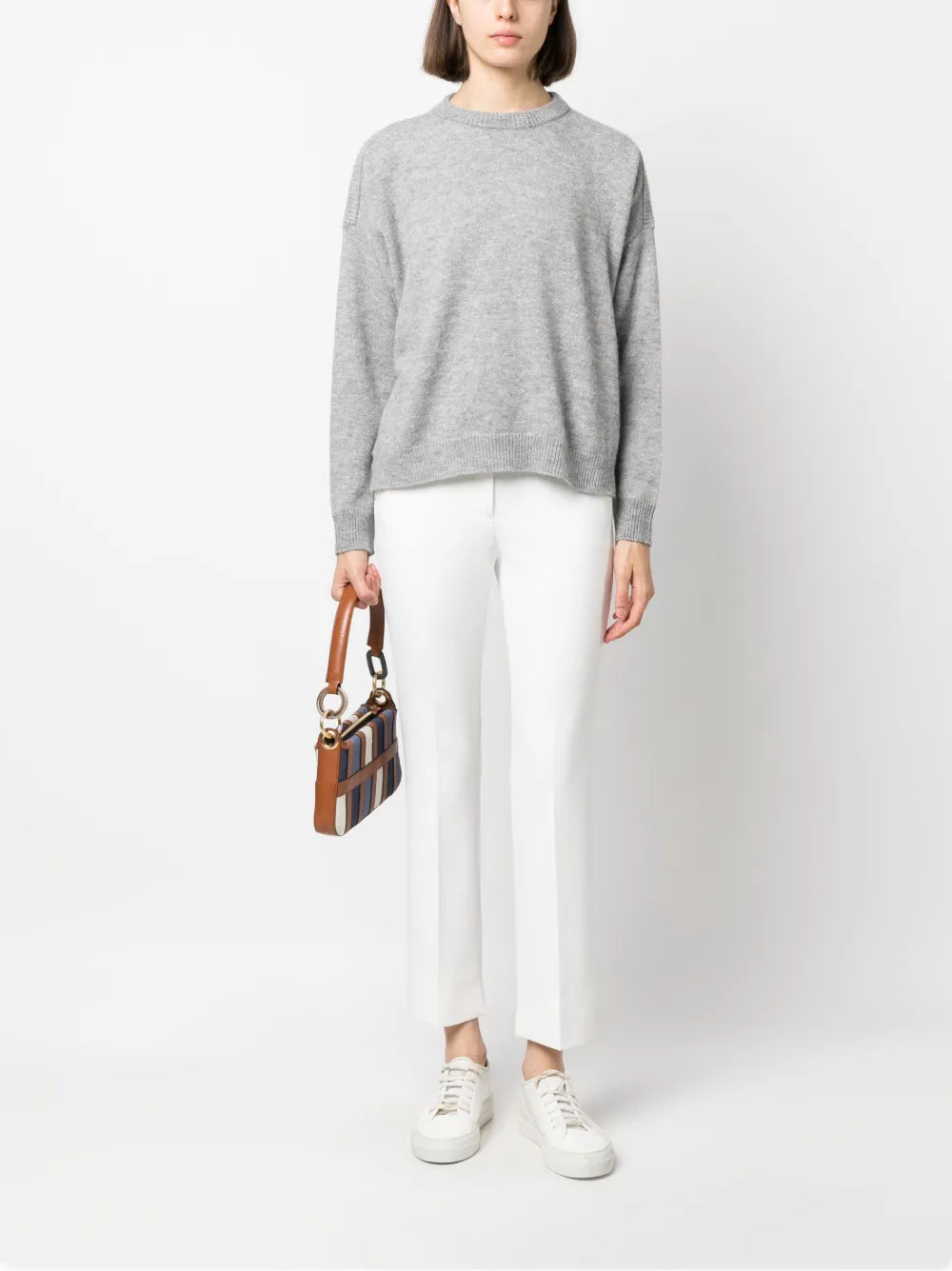 Intarsia-Knit Crew-Neck Jumper