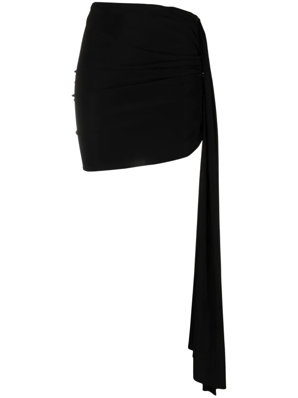 Draped Asymmetric Miniskirt