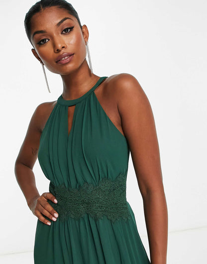 Bridesmaid Halterneck Maxi Dress