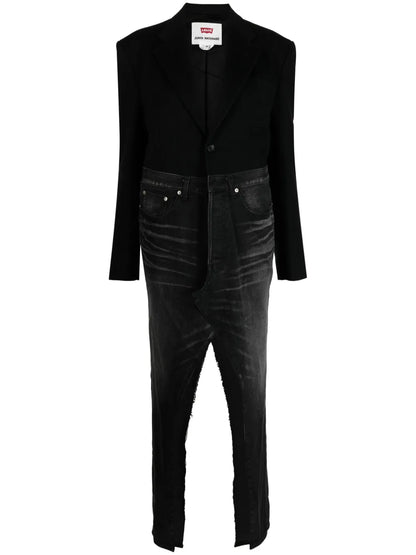 Panelled V-Neck Coat
