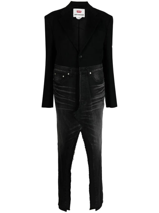 Panelled V-Neck Coat