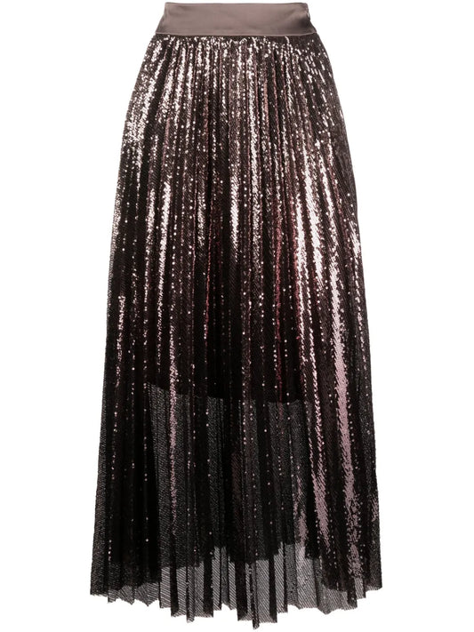 Plissé Pleated Midi Skirt