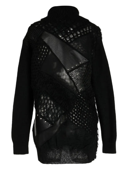 Panelled Roll-Neck Jumper
