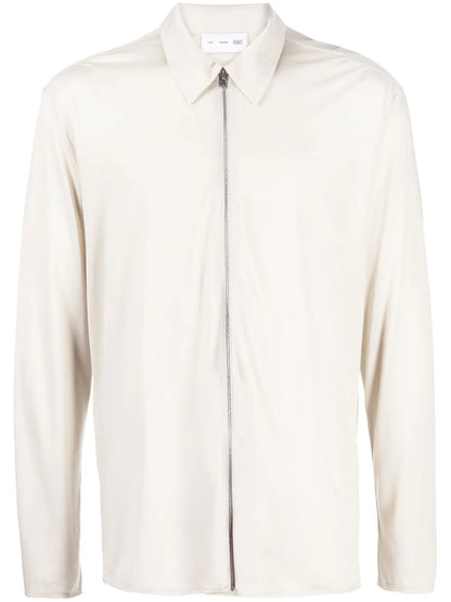 Zip-Up Lyocell Shirt