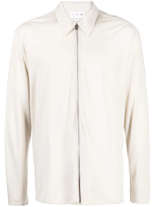 Zip-Up Lyocell Shirt