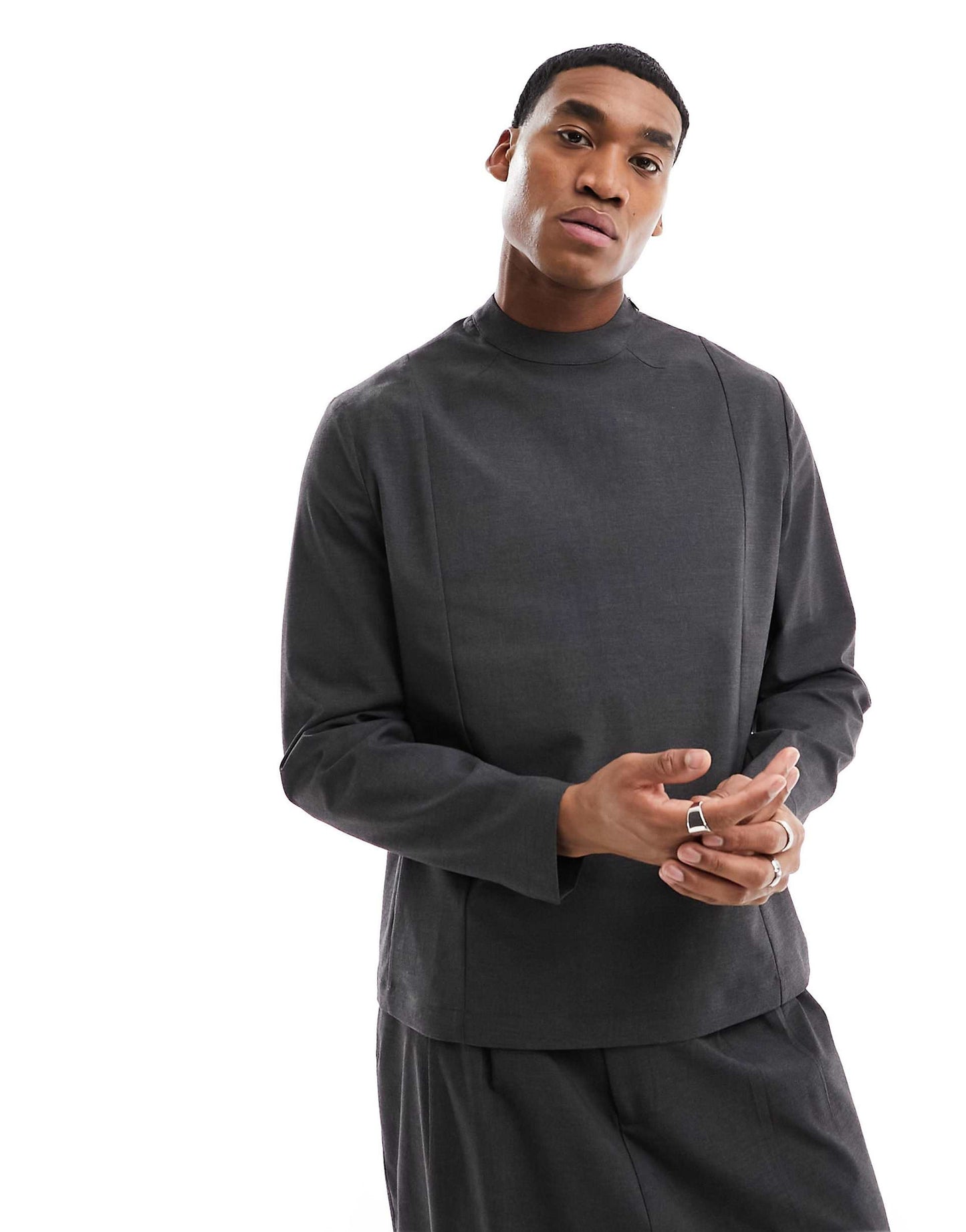 Long Sleeve Woven Suit Top