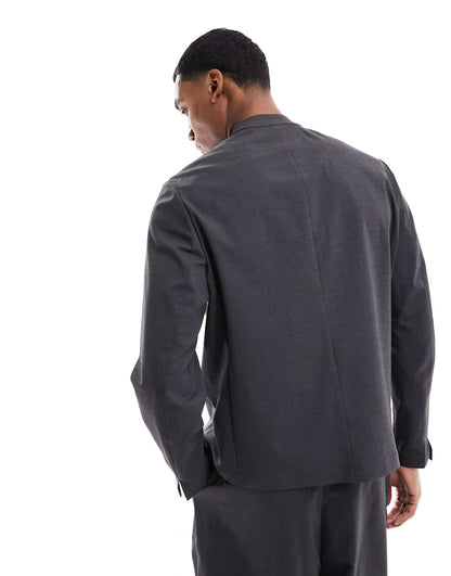 Long Sleeve Woven Suit Top