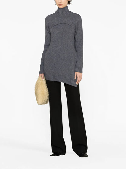 Layered Ribbed-Knit Jumper