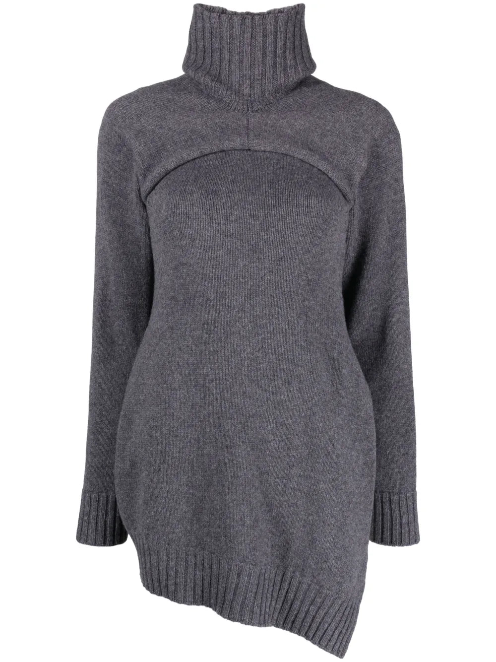 Layered Ribbed-Knit Jumper