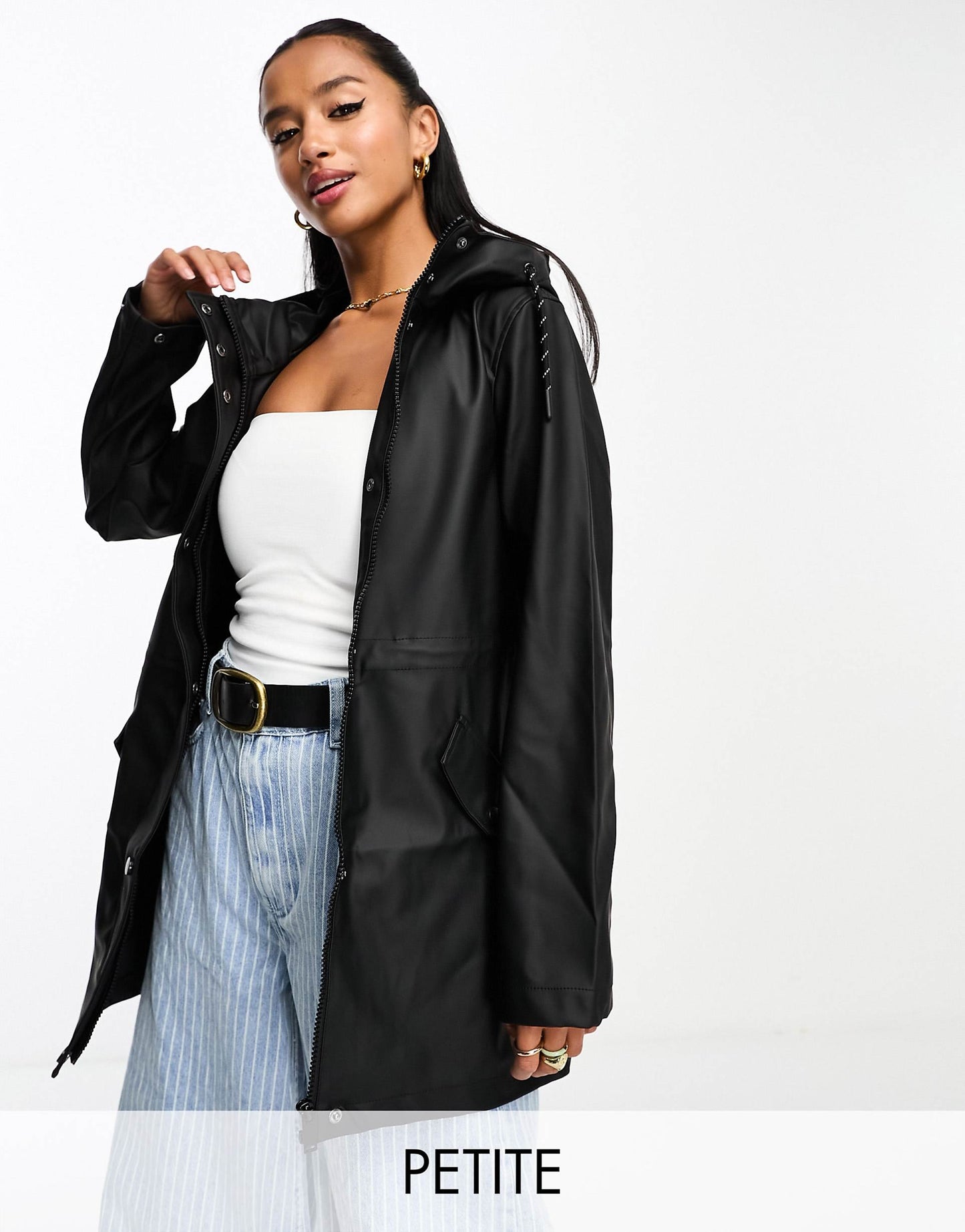Petite Raincoat With Hood