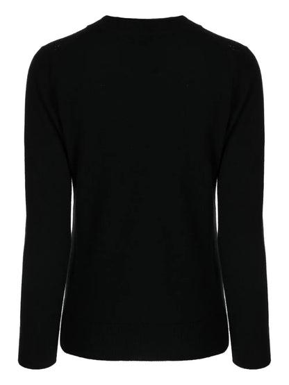 Pointelle-Argyle Knit Cashmere Jumper