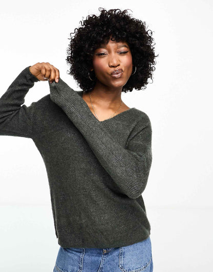 Lightweight V Neck Knitted Jumper