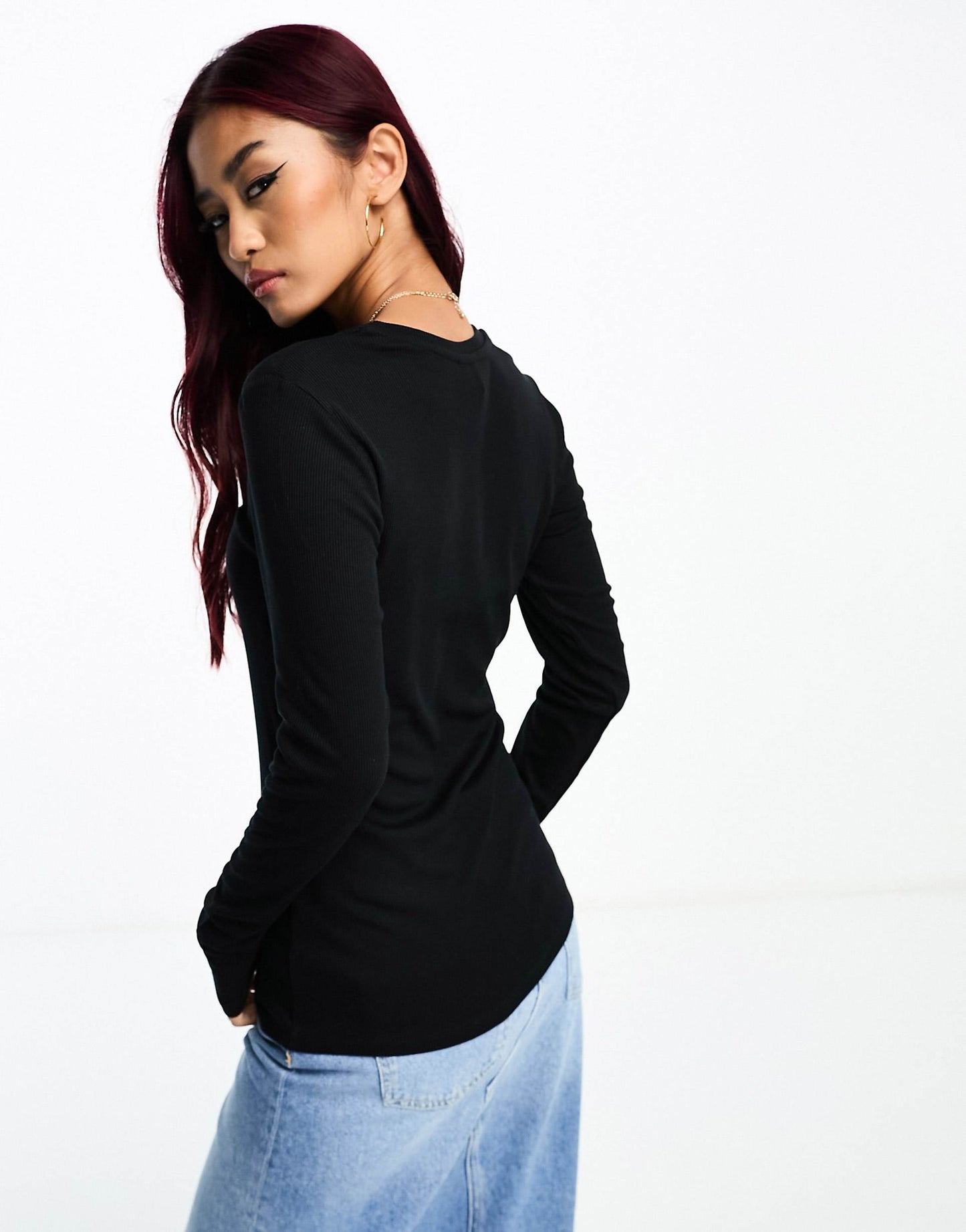 Long Sleeve Ribbed T-Shirt
