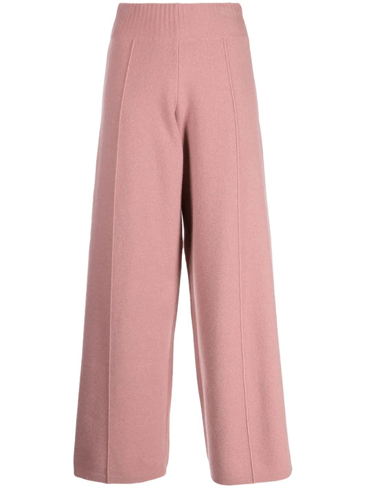 Seam-Detail Wide-Leg Trousers