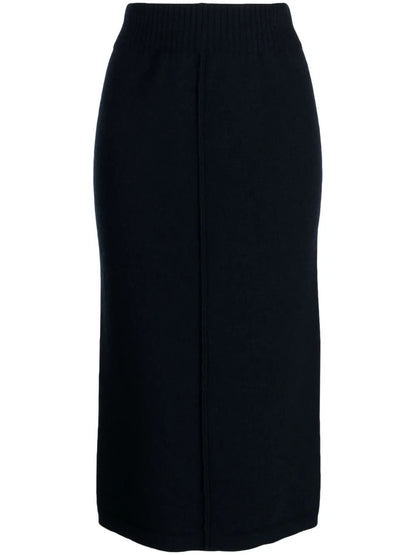 Elasticated-Waist Wool-Cashmere Blend Skirt