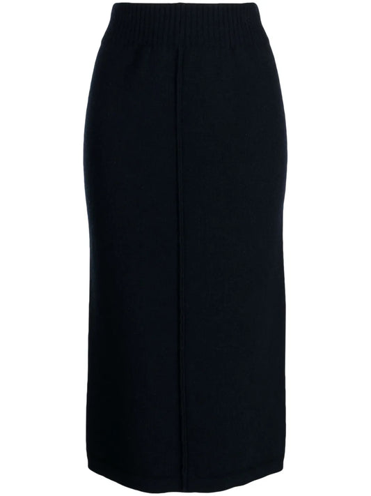 Elasticated-Waist Wool-Cashmere Blend Skirt