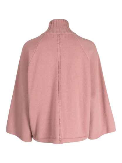 High-Neck Zip-Up Cardigan