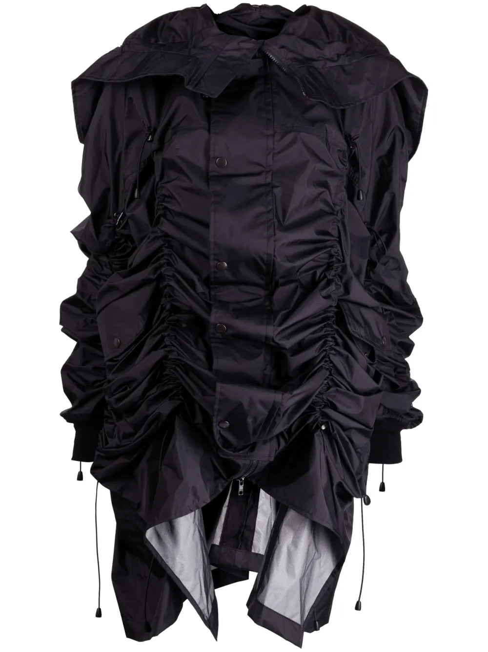 Gathered-Detail Wool Jacket