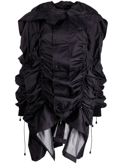 Gathered-Detail Wool Jacket
