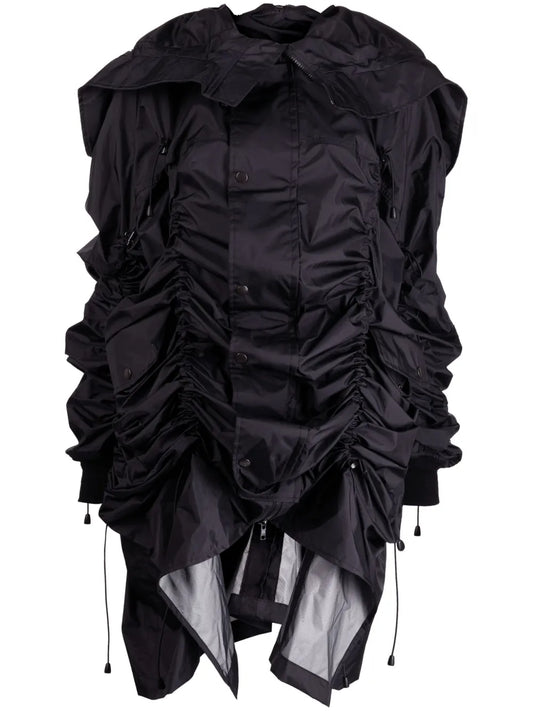 Gathered-Detail Wool Jacket